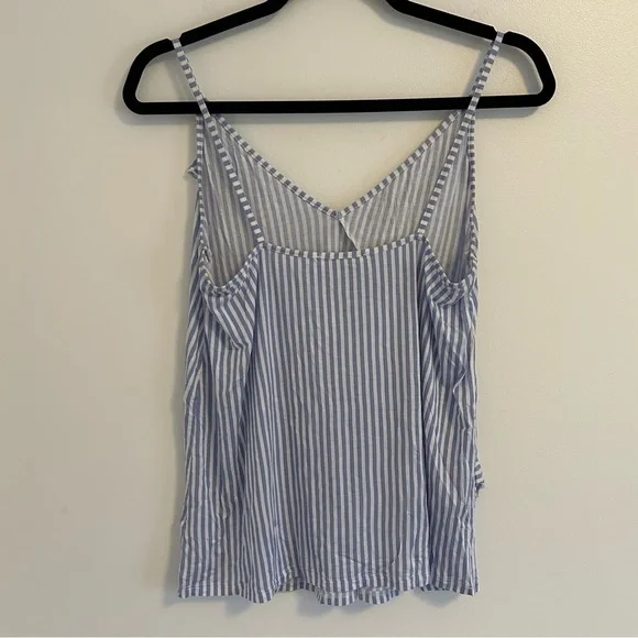 Striped Tank Top with Ruffle Modal Blend Size Small - Picture 8 of 12